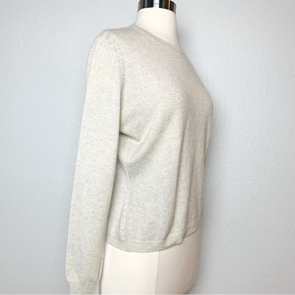 Of Course Women's Heather Beige Lightweight Crew Neck Sweater Size M - Picture 2 of 6